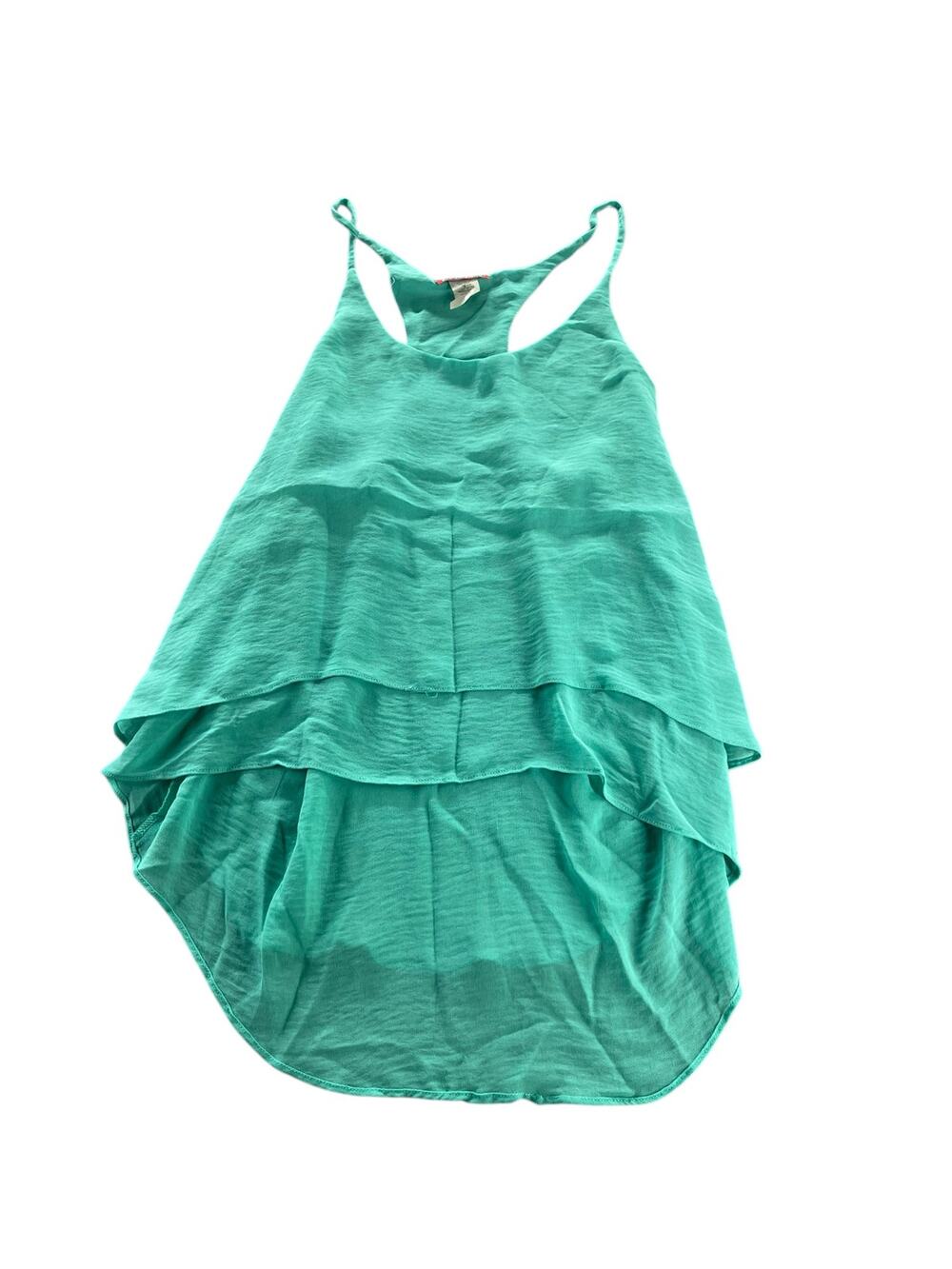 Panhandle Slim Teal Blue High Low Sleeveless Tank Top Women's Size Large